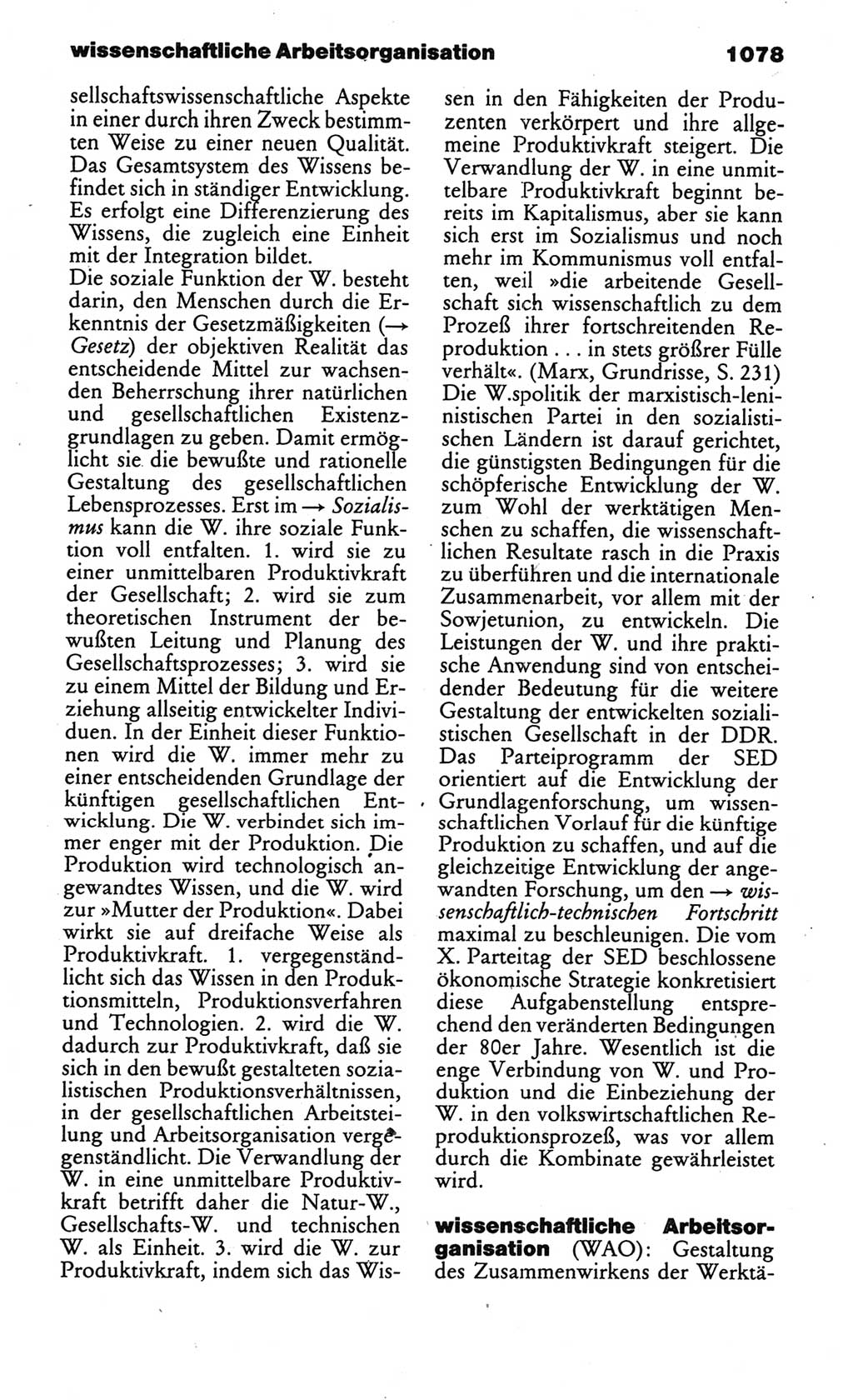 Kleines politisches Wörterbuch [Deutsche Demokratische Republik (DDR)] 1986, Seite 1078 (Kl. pol. Wb. DDR 1986, S. 1078)