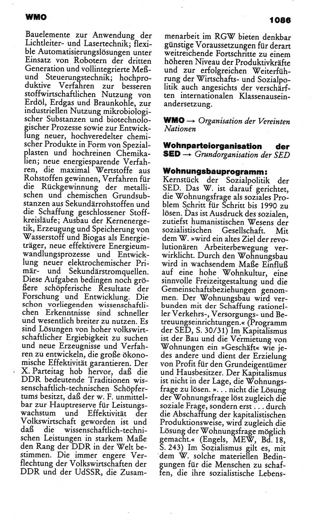 Kleines politisches Wörterbuch [Deutsche Demokratische Republik (DDR)] 1986, Seite 1086 (Kl. pol. Wb. DDR 1986, S. 1086)