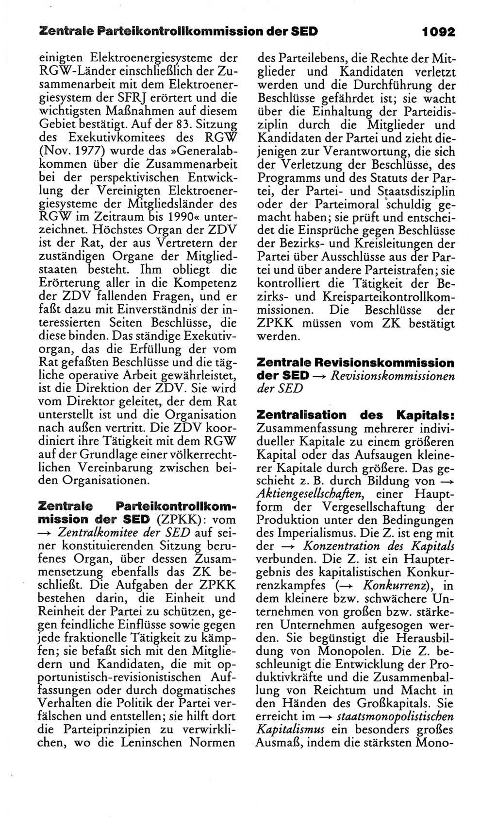 Kleines politisches Wörterbuch [Deutsche Demokratische Republik (DDR)] 1986, Seite 1092 (Kl. pol. Wb. DDR 1986, S. 1092)