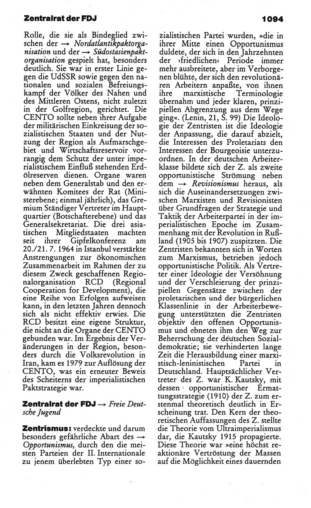 Kleines politisches Wörterbuch [Deutsche Demokratische Republik (DDR)] 1986, Seite 1094 (Kl. pol. Wb. DDR 1986, S. 1094)