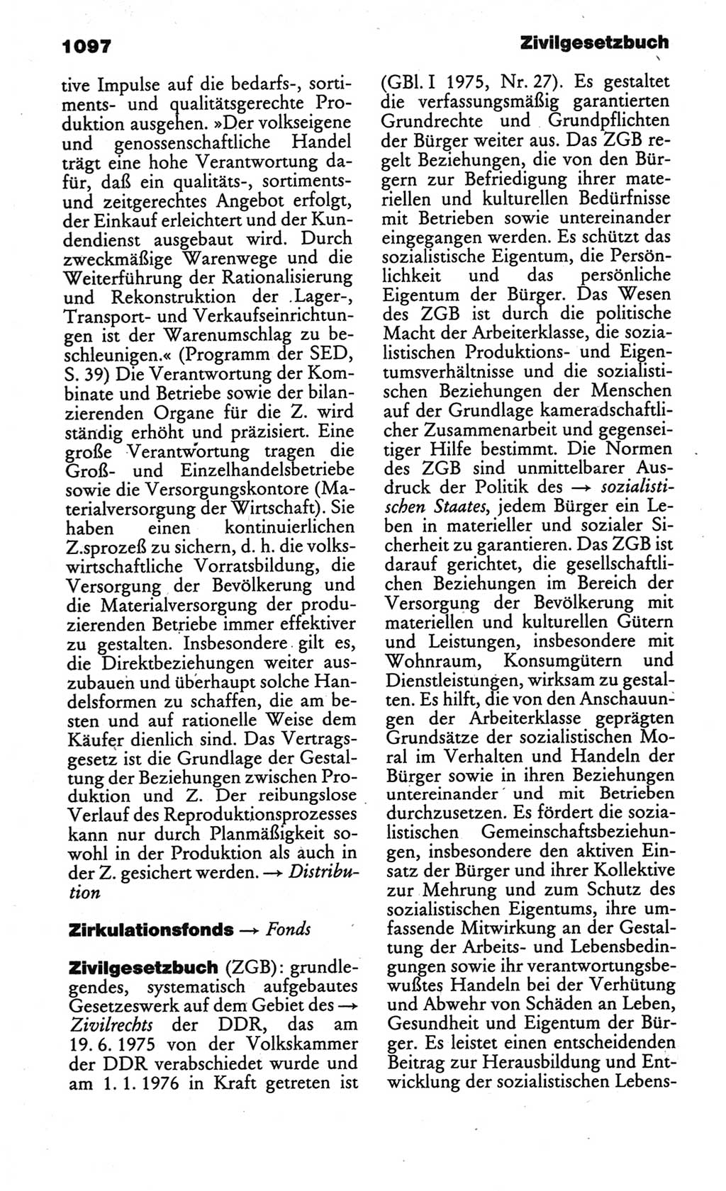 Kleines politisches Wörterbuch [Deutsche Demokratische Republik (DDR)] 1986, Seite 1097 (Kl. pol. Wb. DDR 1986, S. 1097)