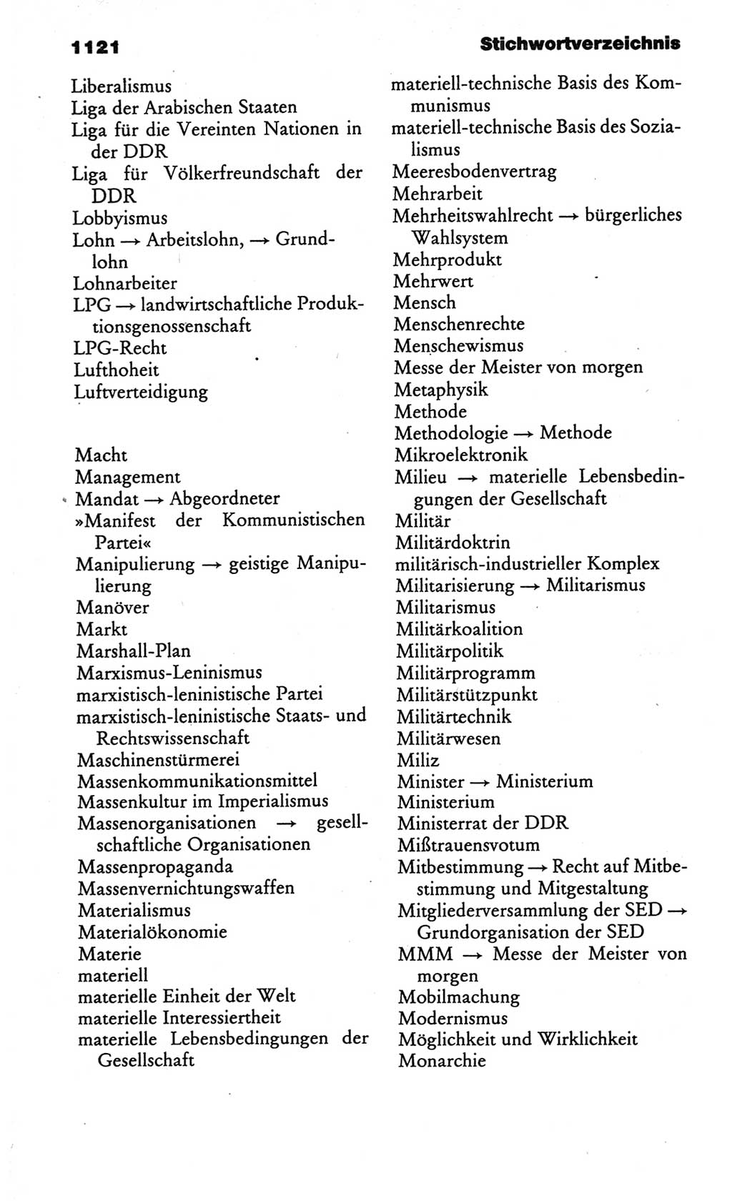 Kleines politisches Wörterbuch [Deutsche Demokratische Republik (DDR)] 1986, Seite 1121 (Kl. pol. Wb. DDR 1986, S. 1121)