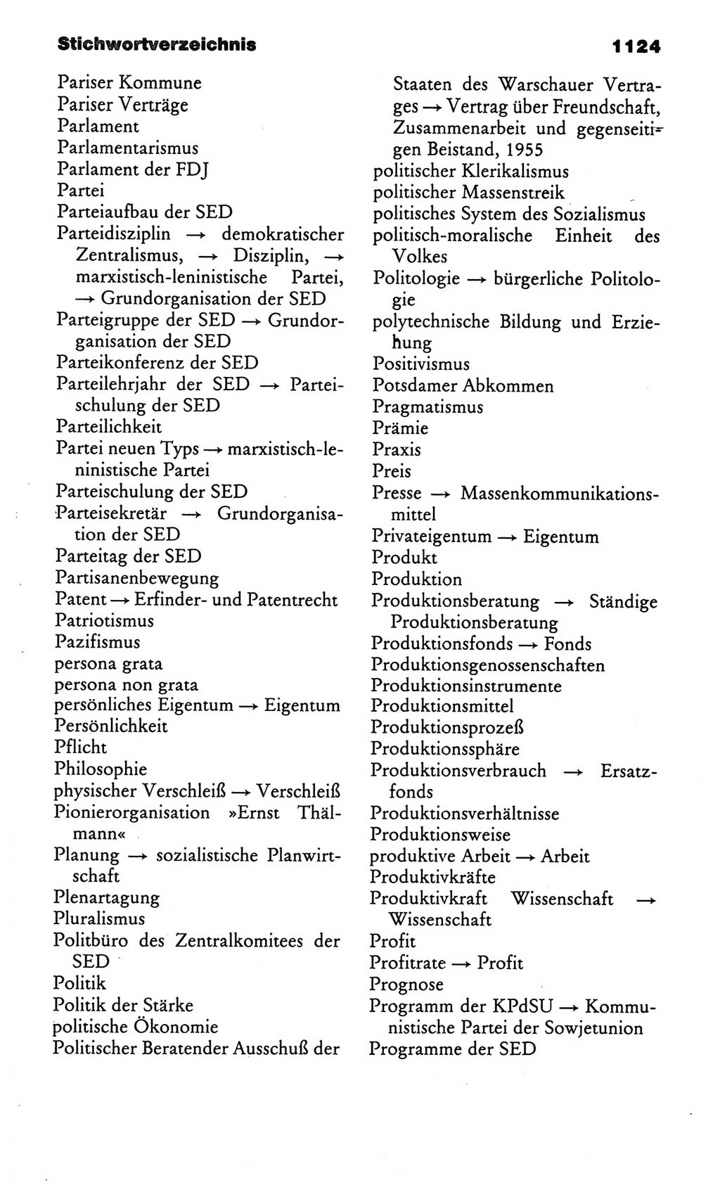 Kleines politisches Wörterbuch [Deutsche Demokratische Republik (DDR)] 1986, Seite 1124 (Kl. pol. Wb. DDR 1986, S. 1124)