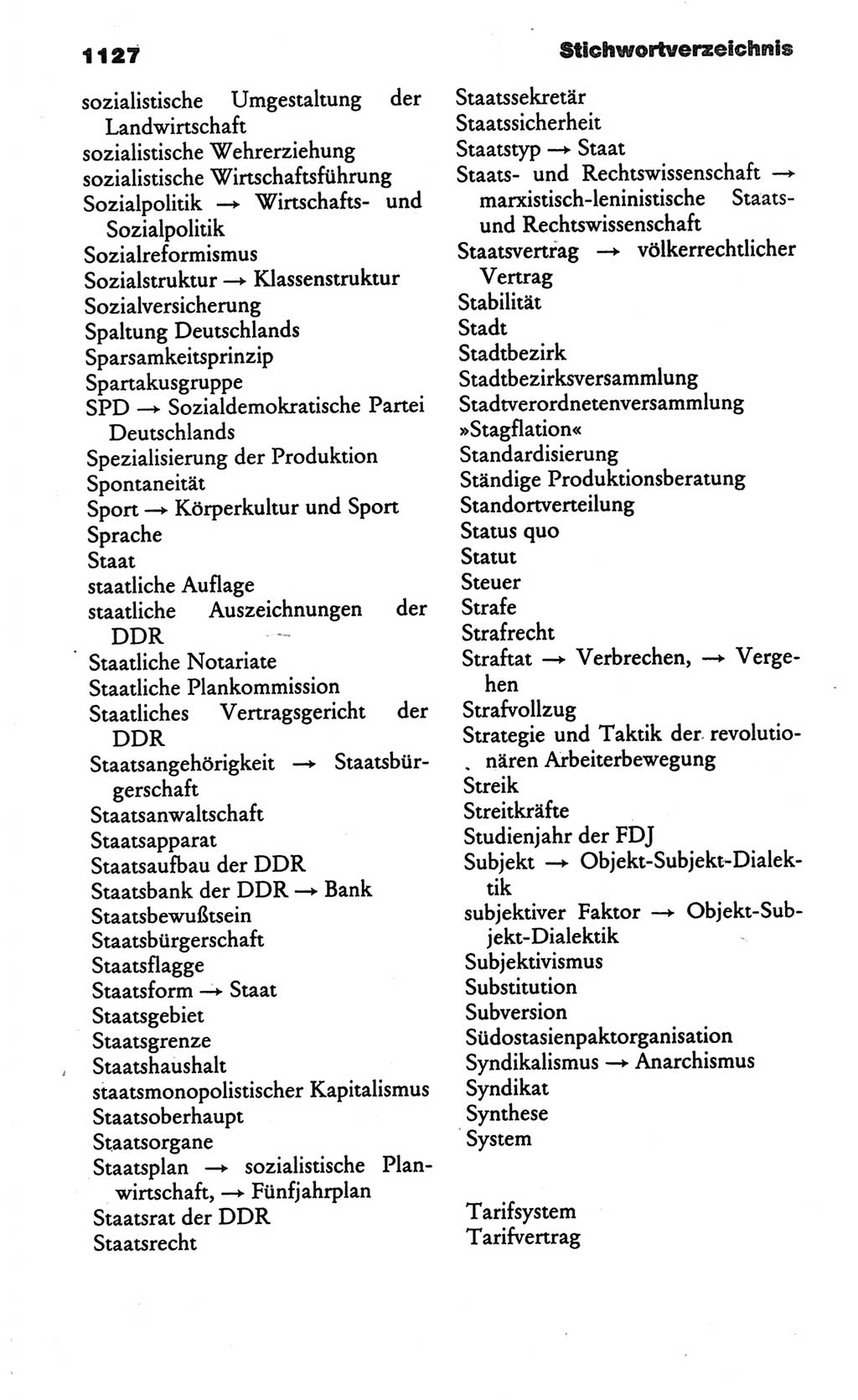 Kleines politisches Wörterbuch [Deutsche Demokratische Republik (DDR)] 1986, Seite 1127 (Kl. pol. Wb. DDR 1986, S. 1127)