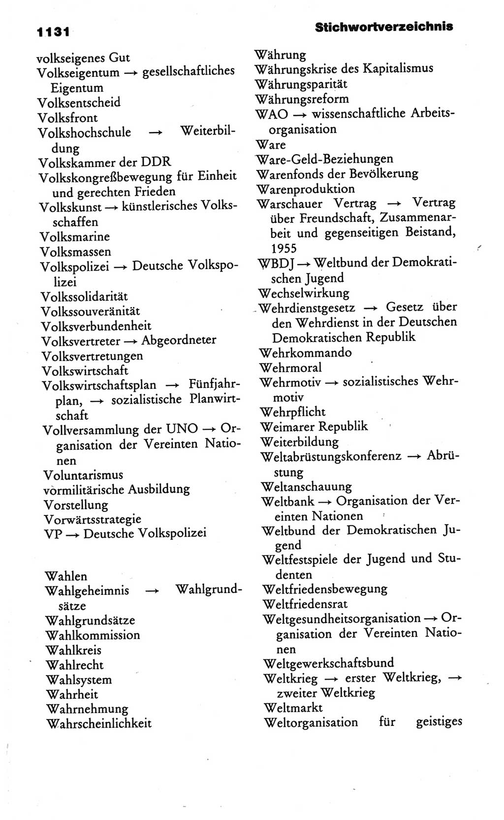 Kleines politisches Wörterbuch [Deutsche Demokratische Republik (DDR)] 1986, Seite 1131 (Kl. pol. Wb. DDR 1986, S. 1131)