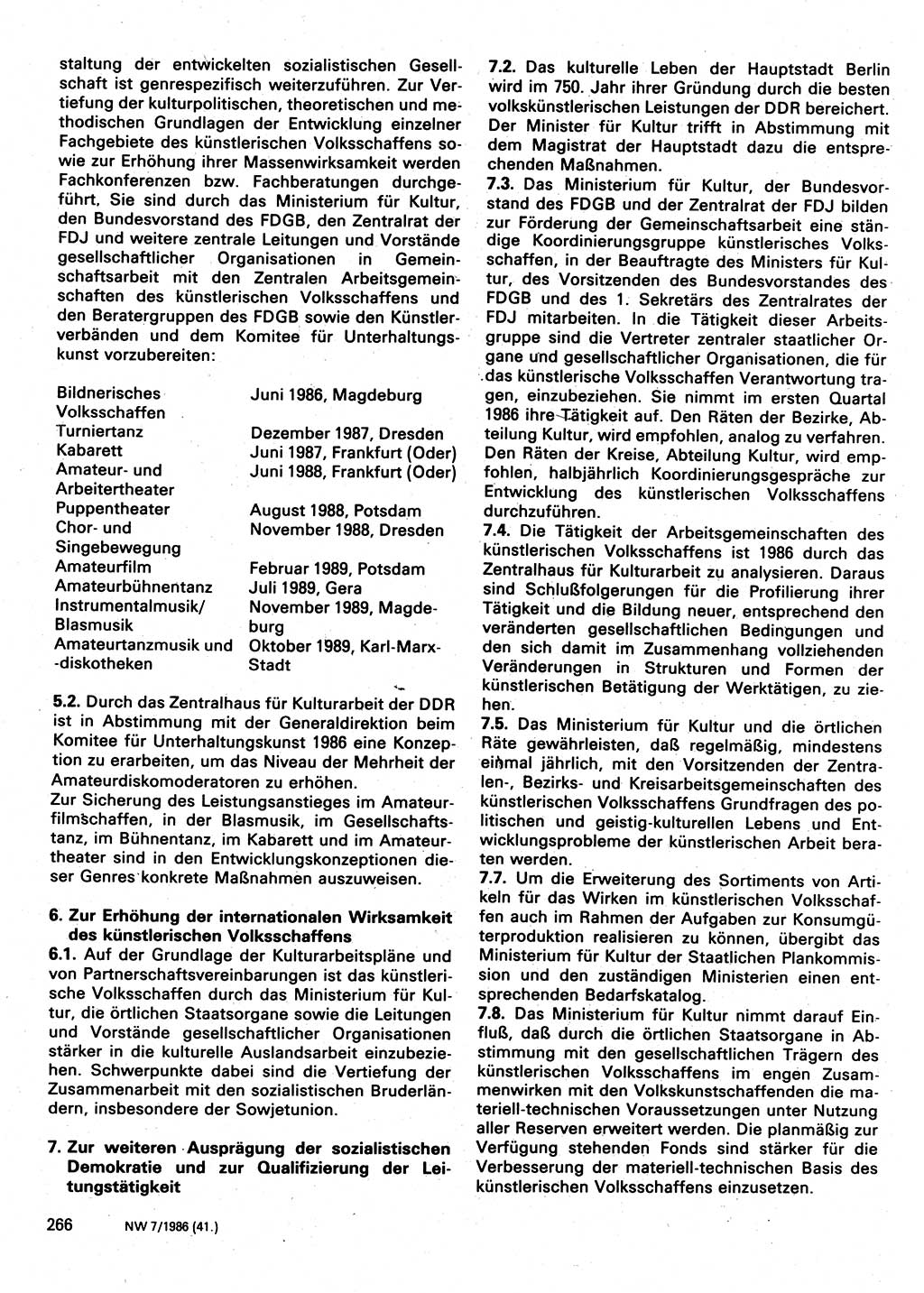 Neuer Weg (NW), Organ des Zentralkomitees (ZK) der SED (Sozialistische Einheitspartei Deutschlands) für Fragen des Parteilebens, 41. Jahrgang [Deutsche Demokratische Republik (DDR)] 1986, Seite 266 (NW ZK SED DDR 1986, S. 266)