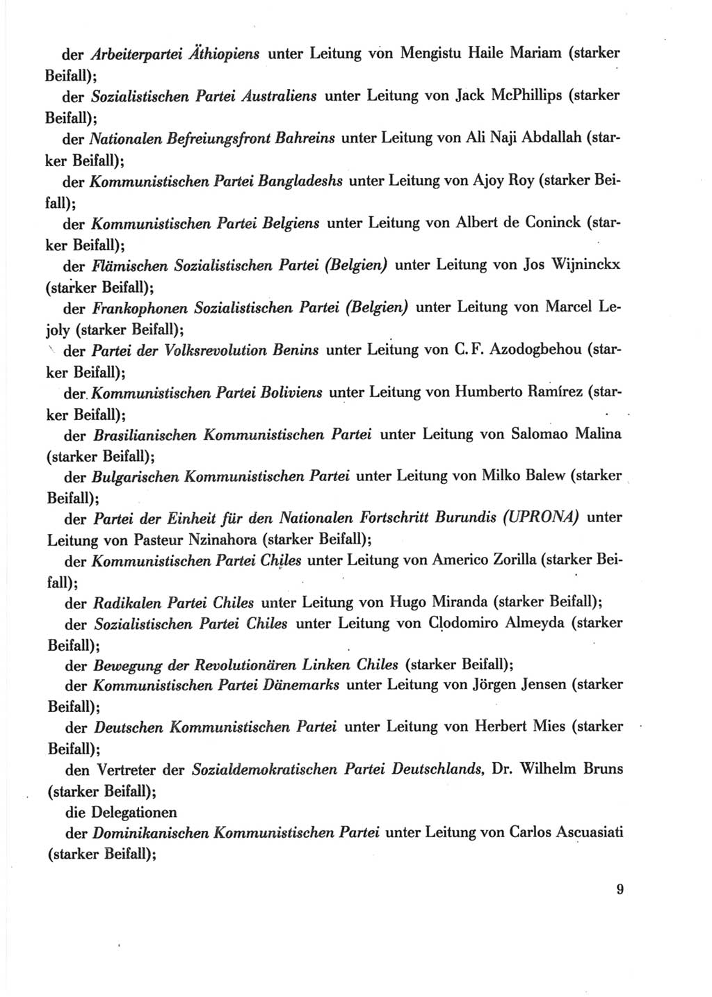 Protokoll der Verhandlungen des Ⅺ. Parteitages der Sozialistischen Einheitspartei Deutschlands (SED) [Deutsche Demokratische Republik (DDR)] 1986, Seite 9