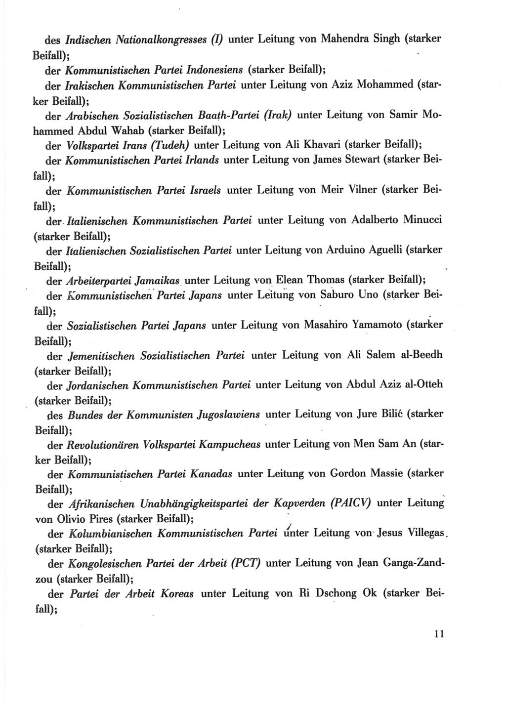 Protokoll der Verhandlungen des Ⅺ. Parteitages der Sozialistischen Einheitspartei Deutschlands (SED) [Deutsche Demokratische Republik (DDR)] 1986, Seite 11