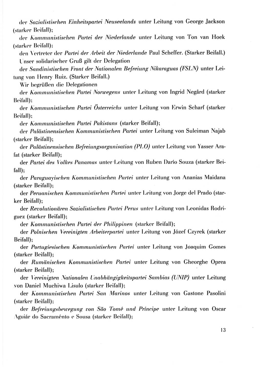 Protokoll der Verhandlungen des Ⅺ. Parteitages der Sozialistischen Einheitspartei Deutschlands (SED) [Deutsche Demokratische Republik (DDR)] 1986, Seite 13