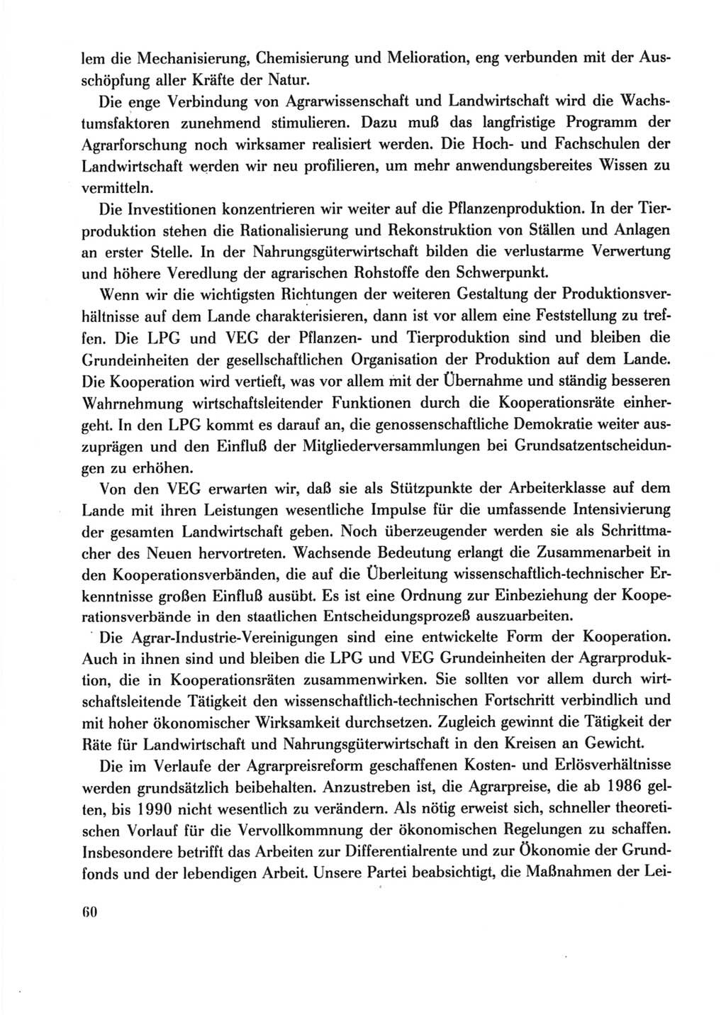 Protokoll der Verhandlungen des Ⅺ. Parteitages der Sozialistischen Einheitspartei Deutschlands (SED) [Deutsche Demokratische Republik (DDR)] 1986, Seite 60