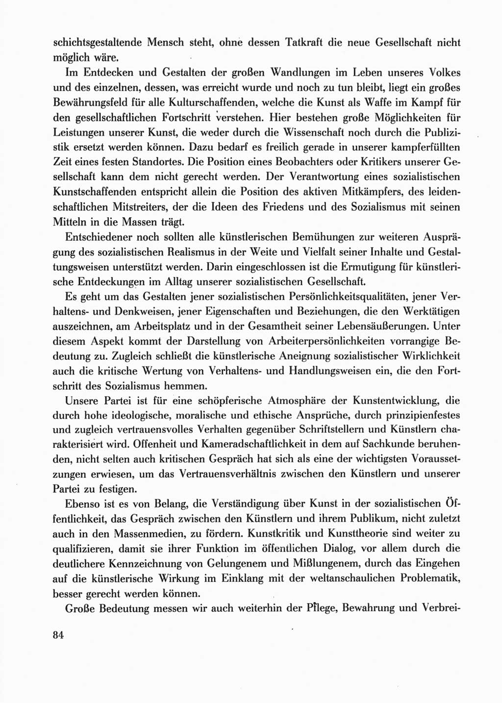 Protokoll der Verhandlungen des Ⅺ. Parteitages der Sozialistischen Einheitspartei Deutschlands (SED) [Deutsche Demokratische Republik (DDR)] 1986, Seite 84