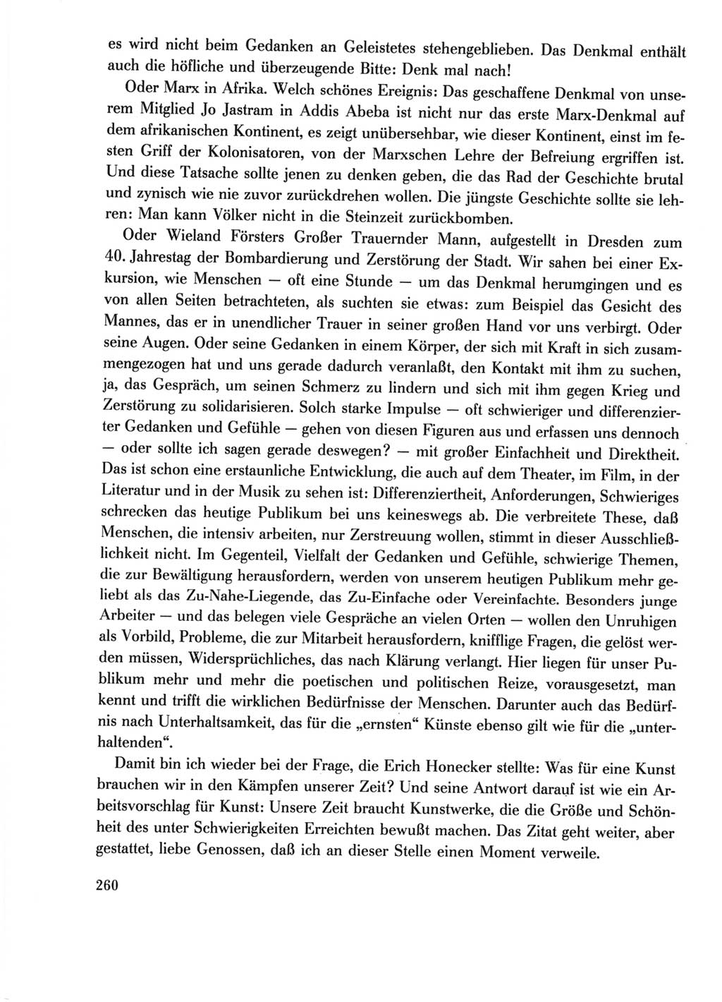 Protokoll der Verhandlungen des Ⅺ. Parteitages der Sozialistischen Einheitspartei Deutschlands (SED) [Deutsche Demokratische Republik (DDR)] 1986, Seite 260