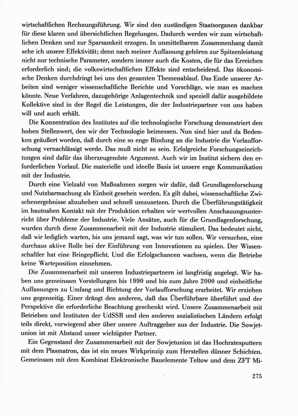 Protokoll der Verhandlungen des Ⅺ. Parteitages der Sozialistischen Einheitspartei Deutschlands (SED) [Deutsche Demokratische Republik (DDR)] 1986, Seite 275