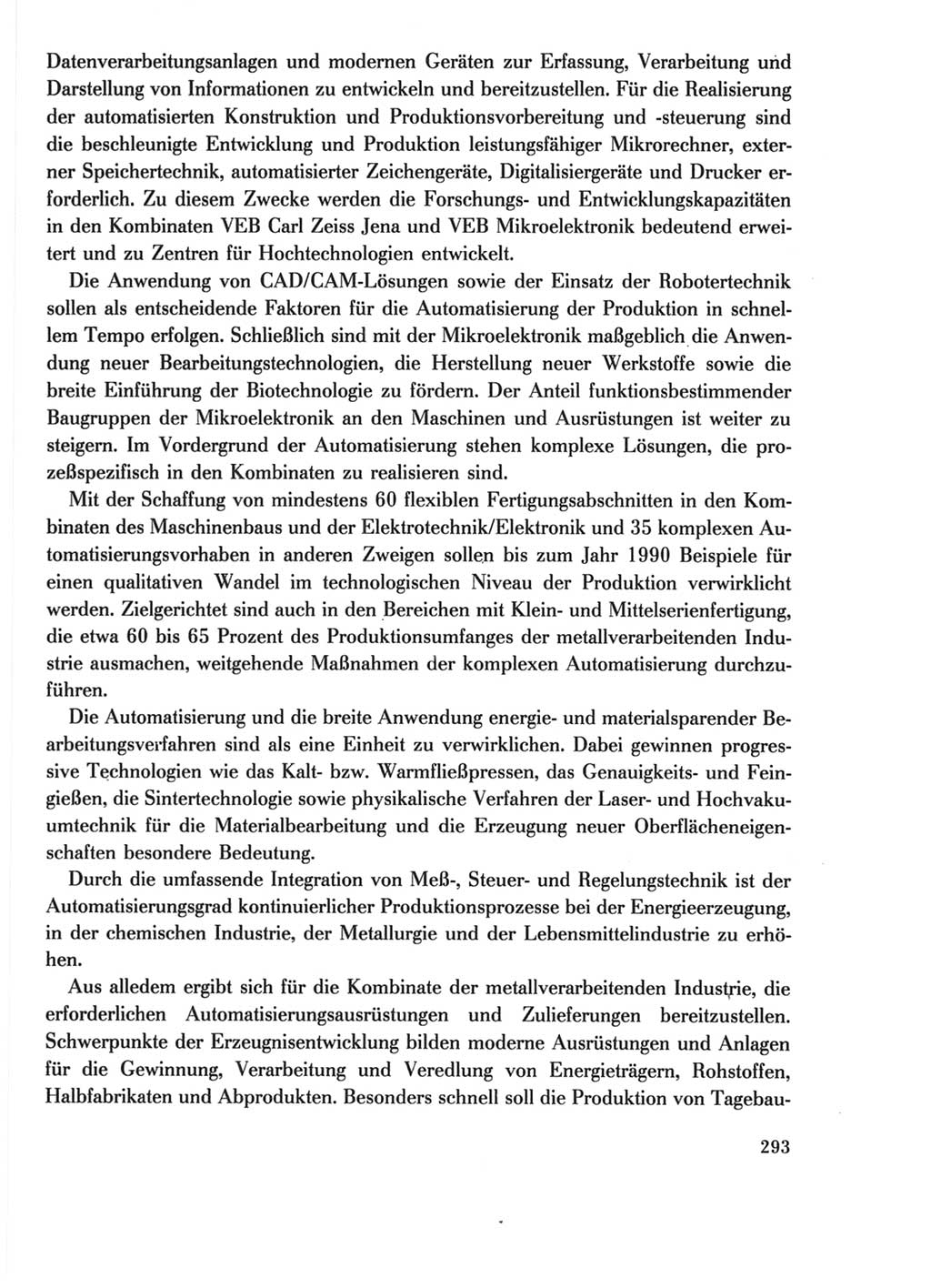 Protokoll der Verhandlungen des Ⅺ. Parteitages der Sozialistischen Einheitspartei Deutschlands (SED) [Deutsche Demokratische Republik (DDR)] 1986, Seite 293