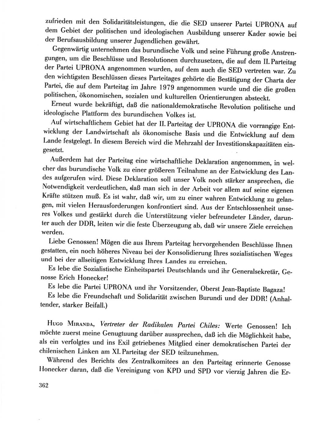 Protokoll der Verhandlungen des Ⅺ. Parteitages der Sozialistischen Einheitspartei Deutschlands (SED) [Deutsche Demokratische Republik (DDR)] 1986, Seite 362