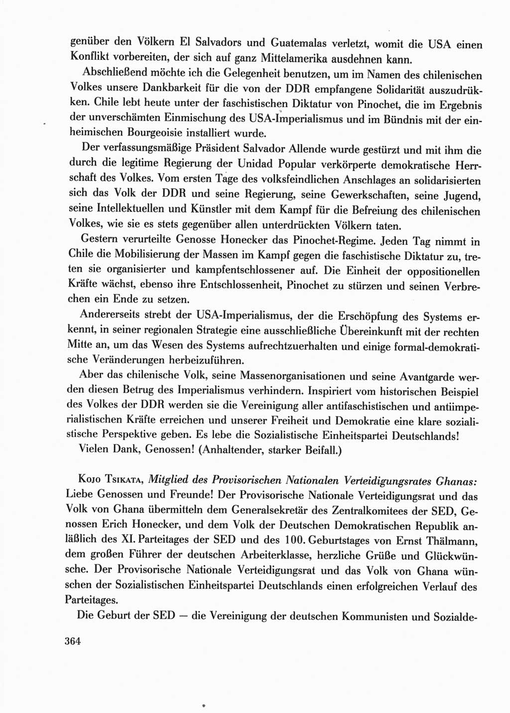 Protokoll der Verhandlungen des Ⅺ. Parteitages der Sozialistischen Einheitspartei Deutschlands (SED) [Deutsche Demokratische Republik (DDR)] 1986, Seite 364