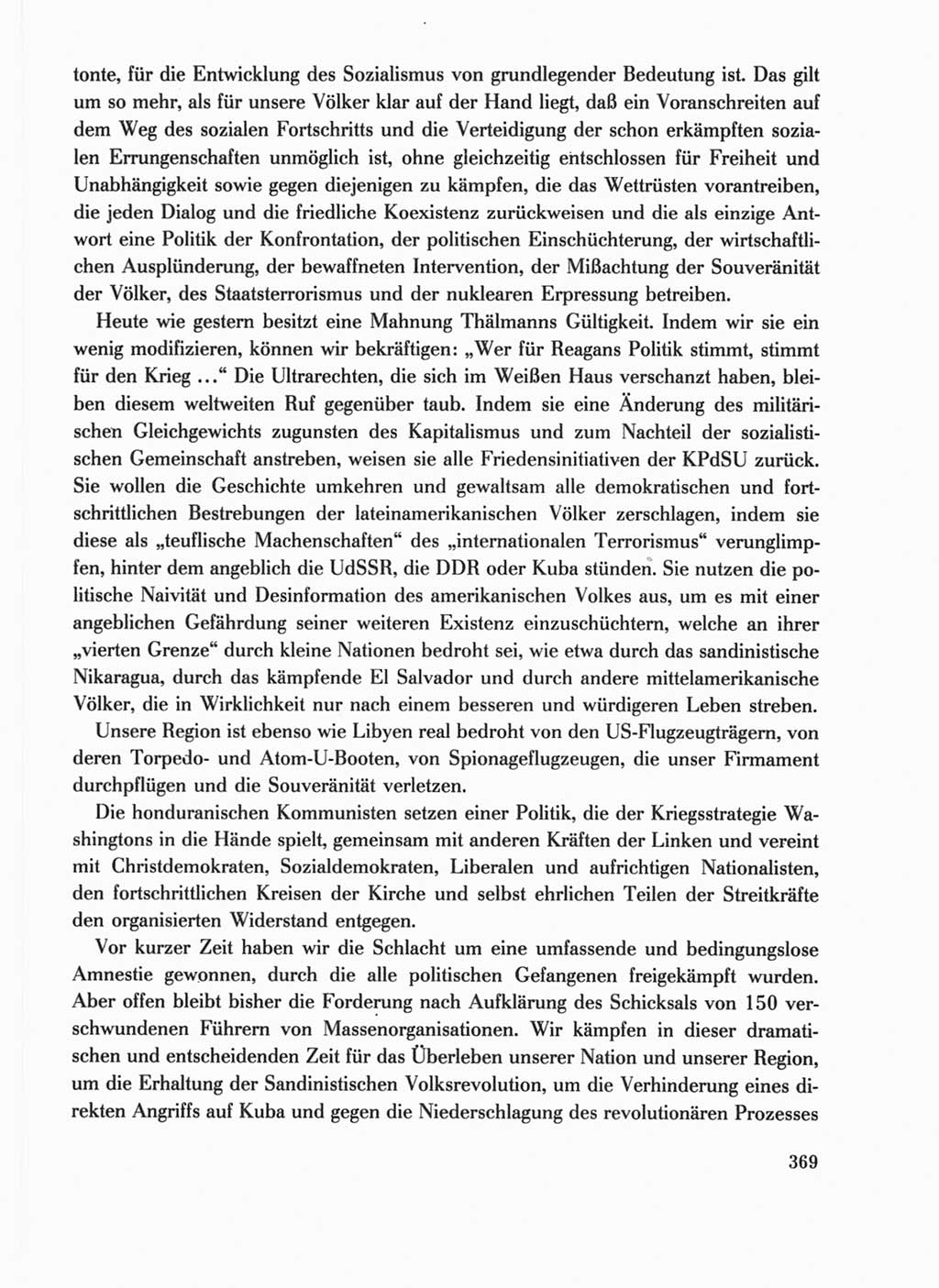 Protokoll der Verhandlungen des Ⅺ. Parteitages der Sozialistischen Einheitspartei Deutschlands (SED) [Deutsche Demokratische Republik (DDR)] 1986, Seite 369