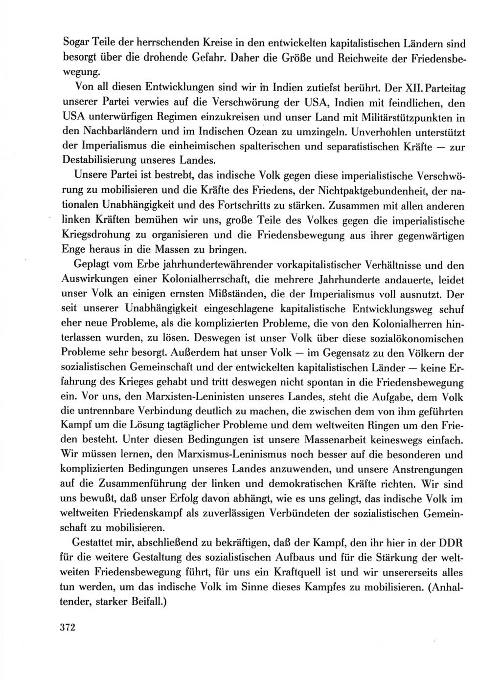 Protokoll der Verhandlungen des Ⅺ. Parteitages der Sozialistischen Einheitspartei Deutschlands (SED) [Deutsche Demokratische Republik (DDR)] 1986, Seite 372