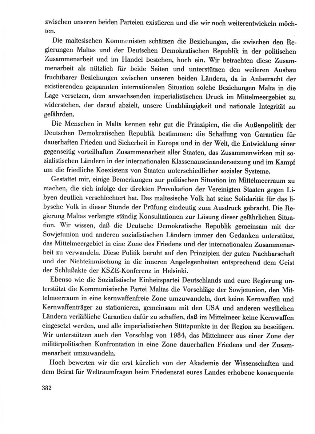Protokoll der Verhandlungen des Ⅺ. Parteitages der Sozialistischen Einheitspartei Deutschlands (SED) [Deutsche Demokratische Republik (DDR)] 1986, Seite 382