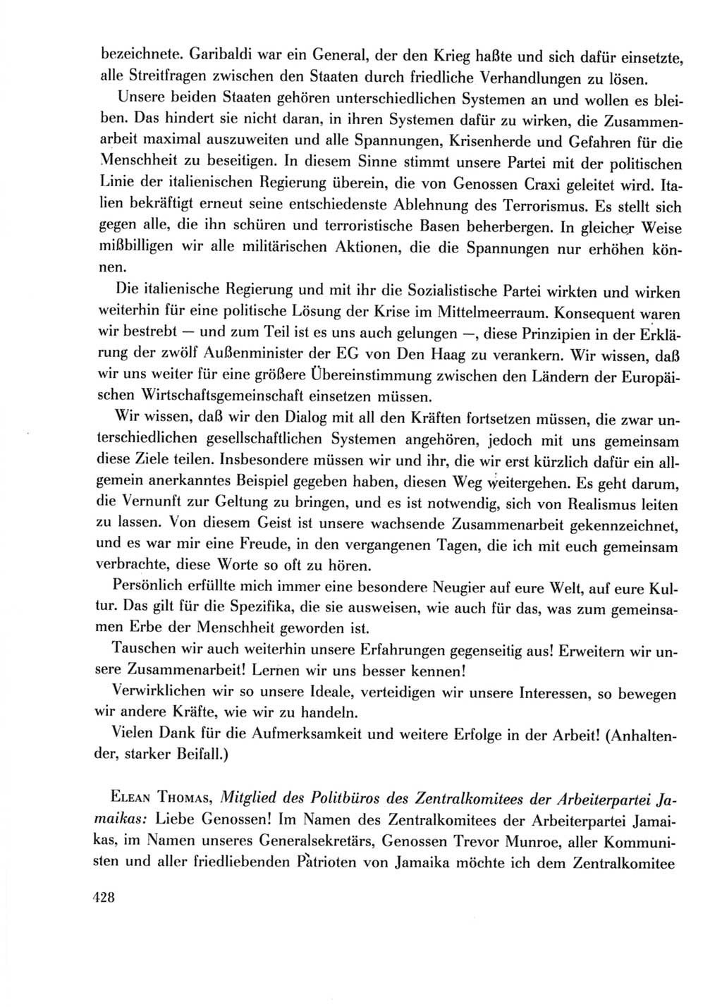 Protokoll der Verhandlungen des Ⅺ. Parteitages der Sozialistischen Einheitspartei Deutschlands (SED) [Deutsche Demokratische Republik (DDR)] 1986, Seite 428