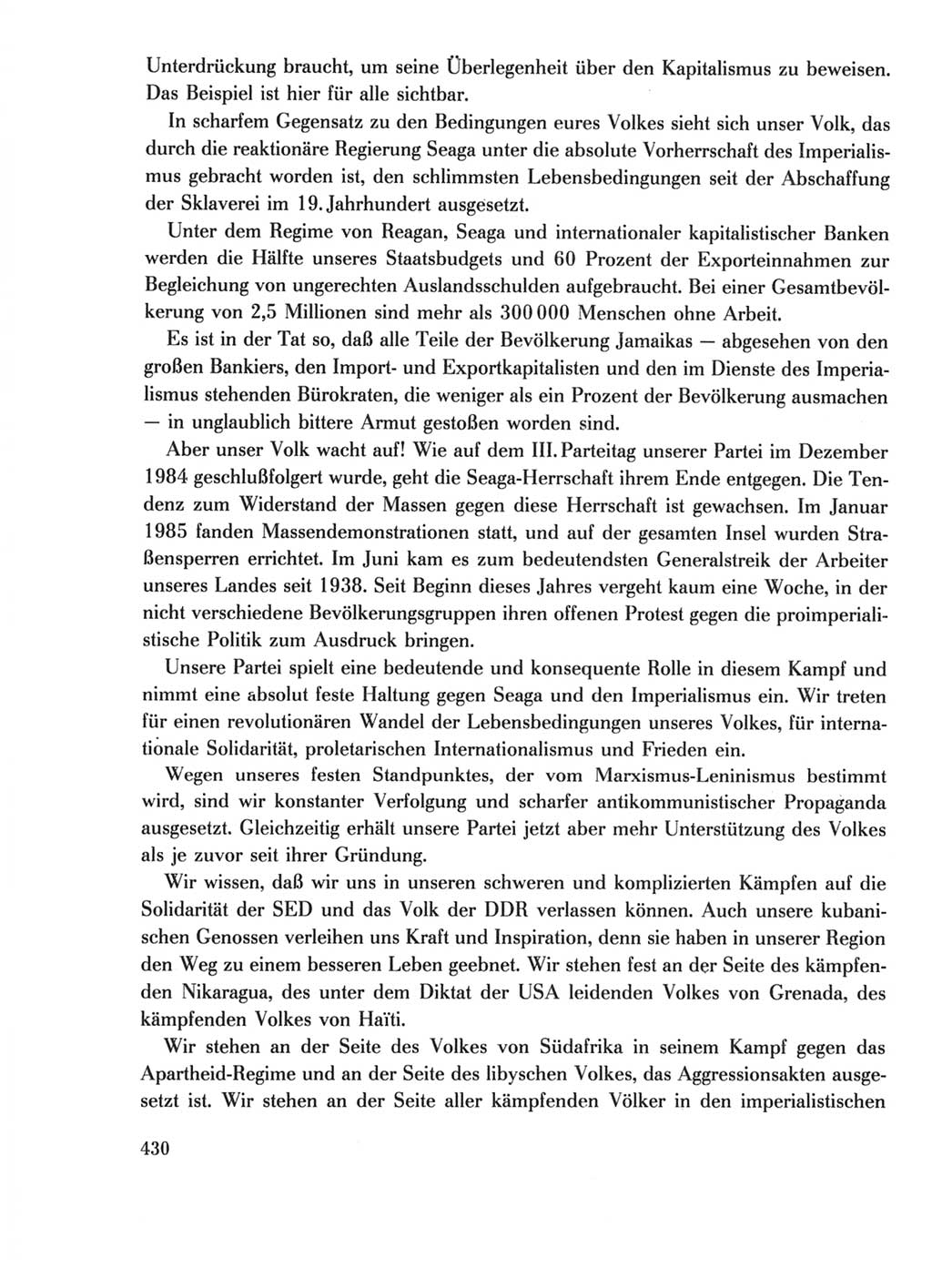 Protokoll der Verhandlungen des Ⅺ. Parteitages der Sozialistischen Einheitspartei Deutschlands (SED) [Deutsche Demokratische Republik (DDR)] 1986, Seite 430