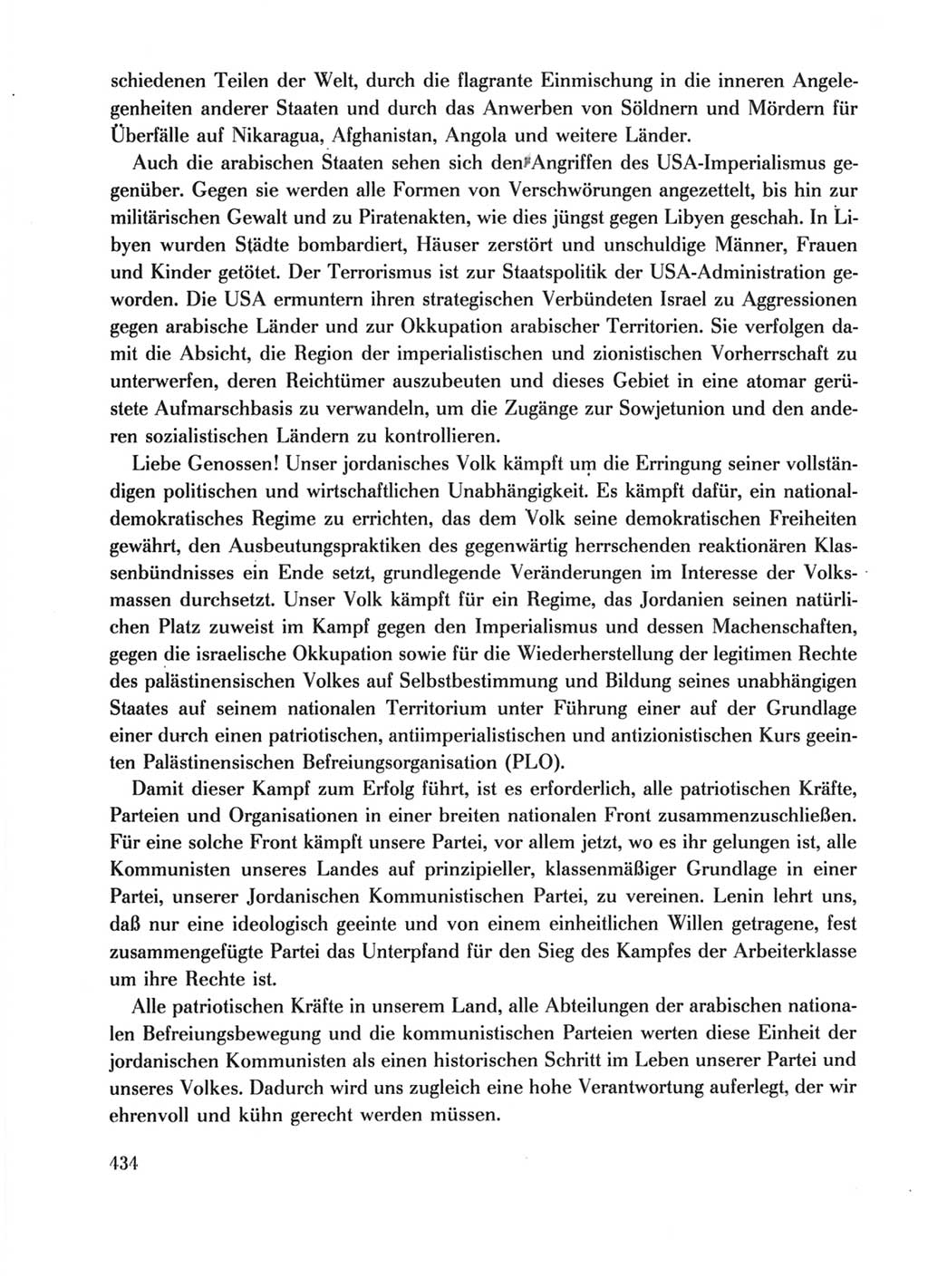 Protokoll der Verhandlungen des Ⅺ. Parteitages der Sozialistischen Einheitspartei Deutschlands (SED) [Deutsche Demokratische Republik (DDR)] 1986, Seite 434