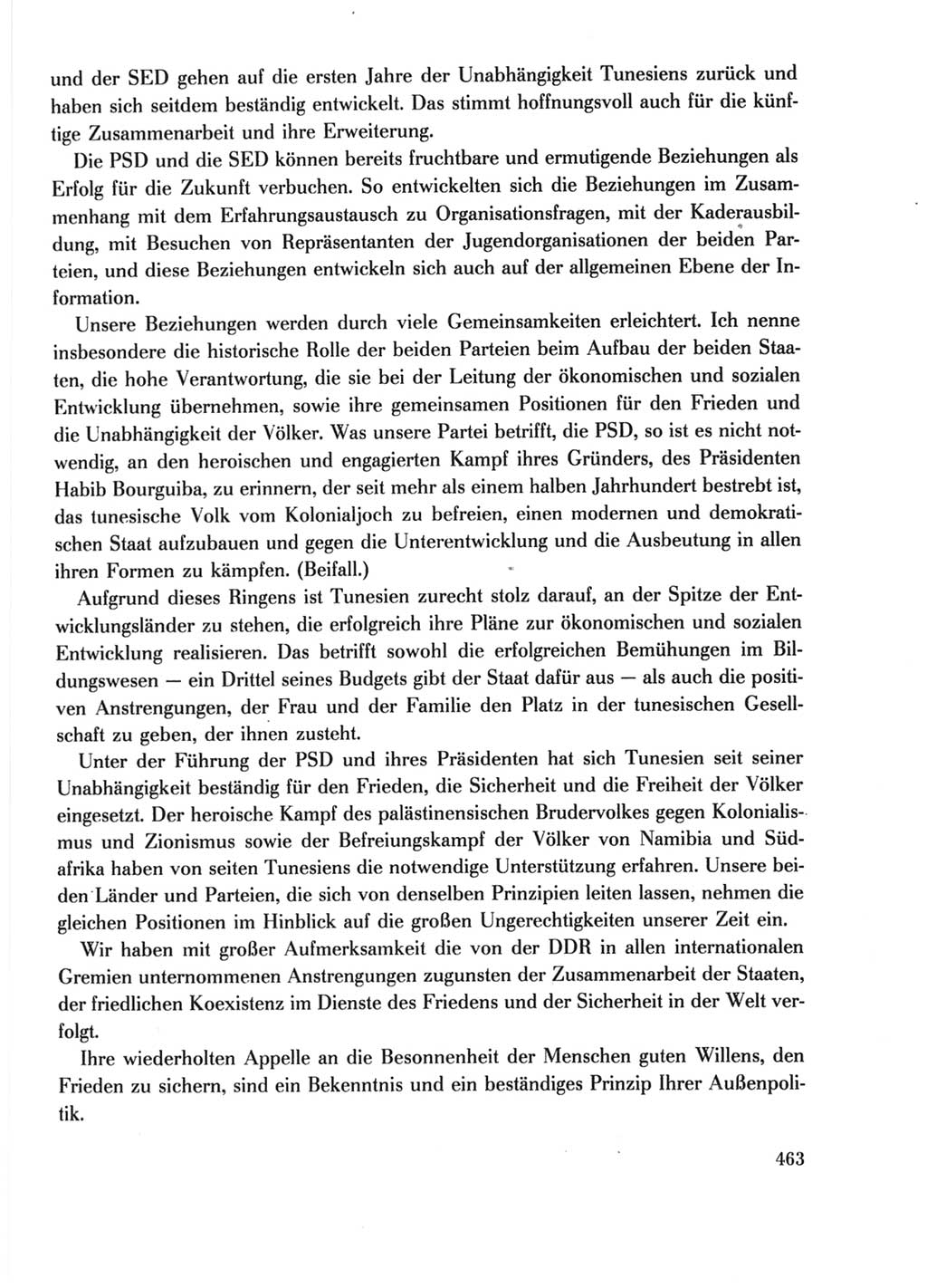 Protokoll der Verhandlungen des Ⅺ. Parteitages der Sozialistischen Einheitspartei Deutschlands (SED) [Deutsche Demokratische Republik (DDR)] 1986, Seite 463