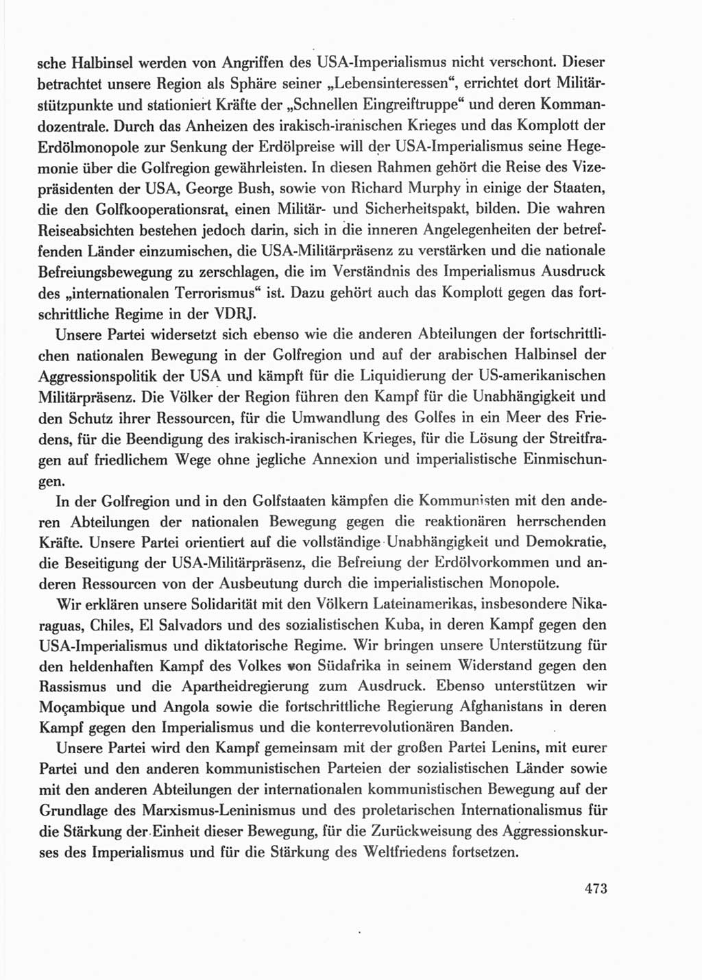 Protokoll der Verhandlungen des Ⅺ. Parteitages der Sozialistischen Einheitspartei Deutschlands (SED) [Deutsche Demokratische Republik (DDR)] 1986, Seite 473