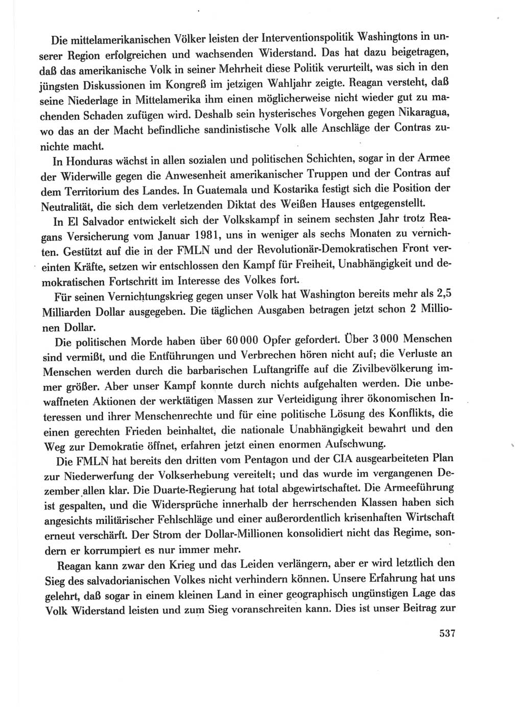 Protokoll der Verhandlungen des Ⅺ. Parteitages der Sozialistischen Einheitspartei Deutschlands (SED) [Deutsche Demokratische Republik (DDR)] 1986, Seite 537