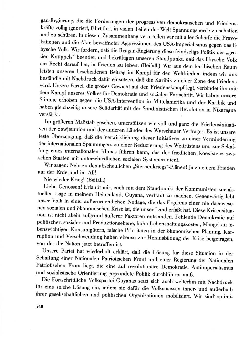 Protokoll der Verhandlungen des Ⅺ. Parteitages der Sozialistischen Einheitspartei Deutschlands (SED) [Deutsche Demokratische Republik (DDR)] 1986, Seite 546