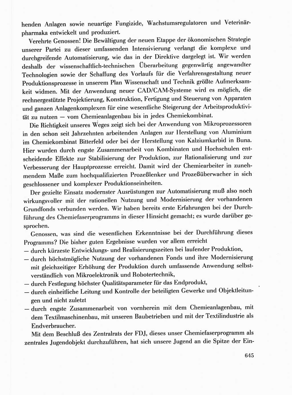 Protokoll der Verhandlungen des Ⅺ. Parteitages der Sozialistischen Einheitspartei Deutschlands (SED) [Deutsche Demokratische Republik (DDR)] 1986, Seite 645