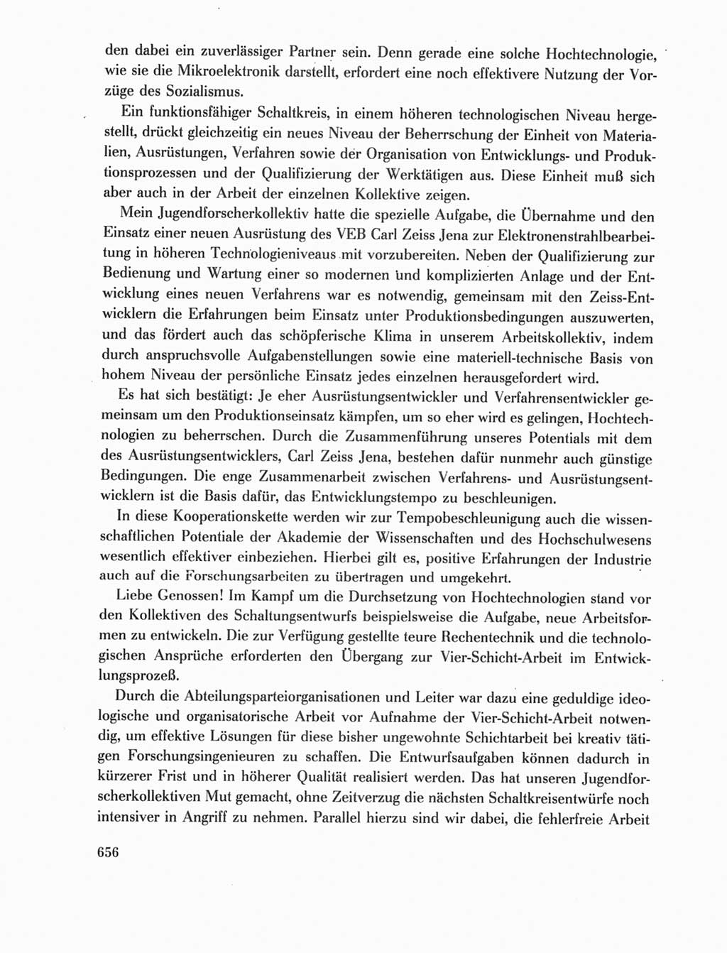Protokoll der Verhandlungen des Ⅺ. Parteitages der Sozialistischen Einheitspartei Deutschlands (SED) [Deutsche Demokratische Republik (DDR)] 1986, Seite 656