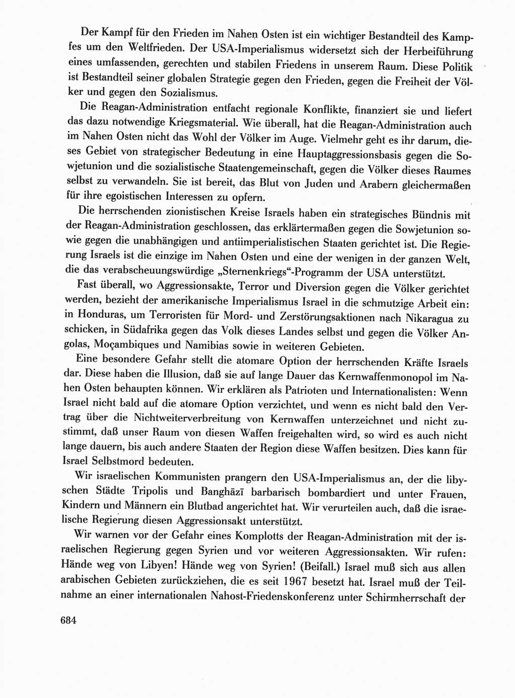 Protokoll der Verhandlungen des Ⅺ. Parteitages der Sozialistischen Einheitspartei Deutschlands (SED) [Deutsche Demokratische Republik (DDR)] 1986, Seite 684