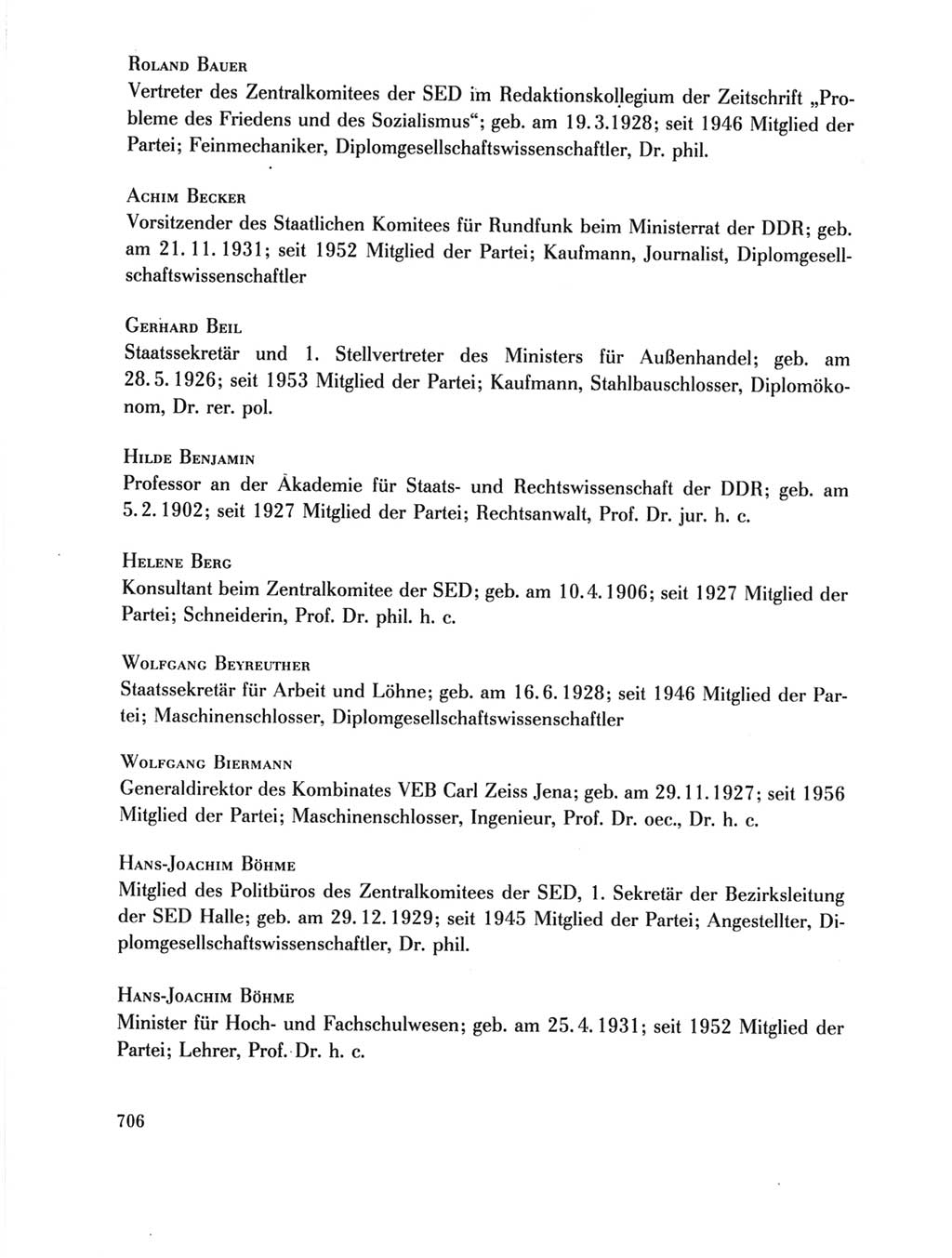 Protokoll der Verhandlungen des Ⅺ. Parteitages der Sozialistischen Einheitspartei Deutschlands (SED) [Deutsche Demokratische Republik (DDR)] 1986, Seite 706