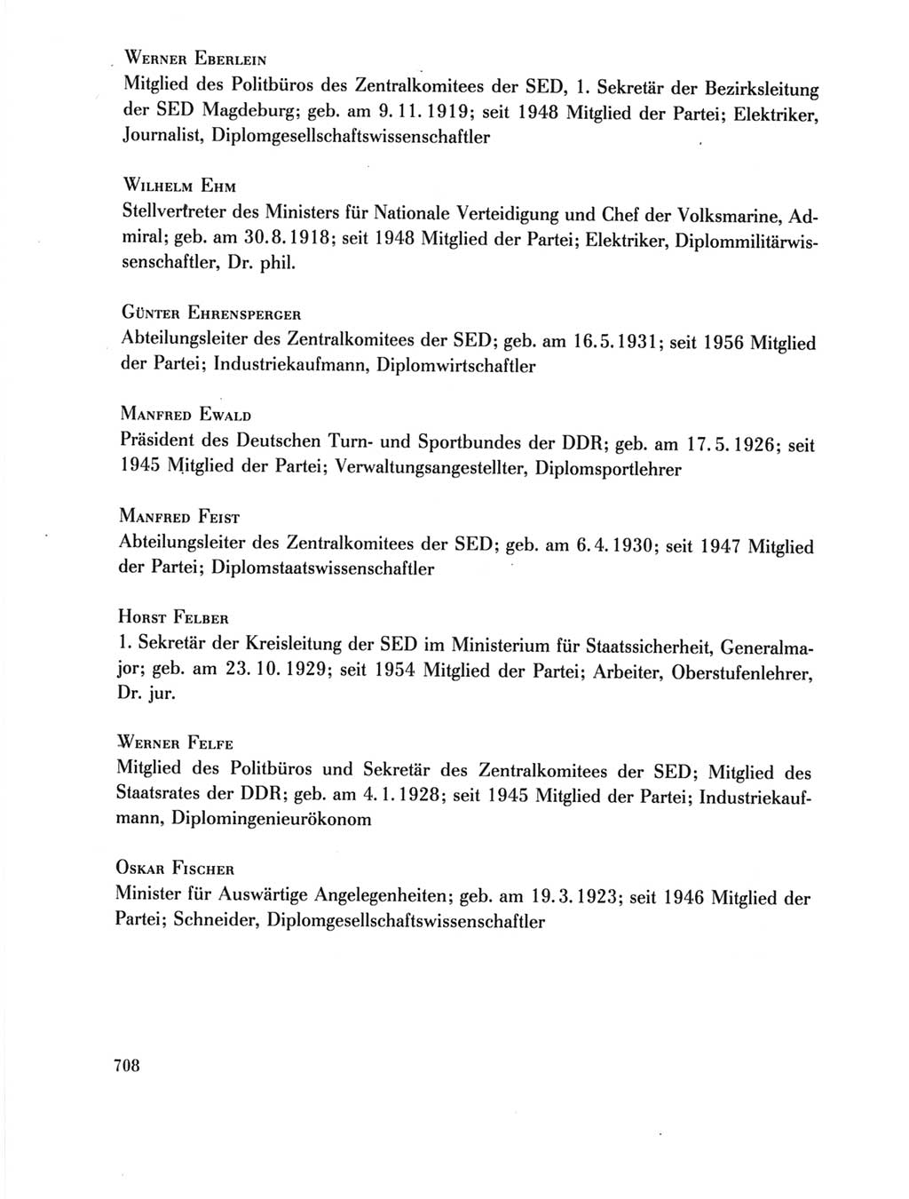 Protokoll der Verhandlungen des Ⅺ. Parteitages der Sozialistischen Einheitspartei Deutschlands (SED) [Deutsche Demokratische Republik (DDR)] 1986, Seite 708