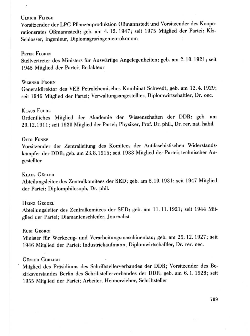 Protokoll der Verhandlungen des Ⅺ. Parteitages der Sozialistischen Einheitspartei Deutschlands (SED) [Deutsche Demokratische Republik (DDR)] 1986, Seite 709