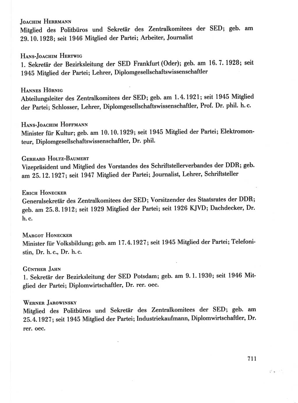 Protokoll der Verhandlungen des Ⅺ. Parteitages der Sozialistischen Einheitspartei Deutschlands (SED) [Deutsche Demokratische Republik (DDR)] 1986, Seite 711