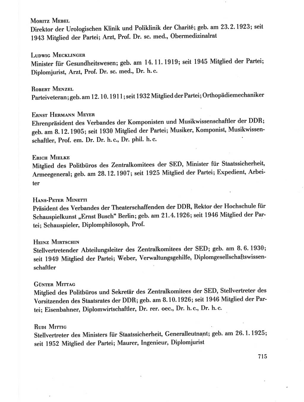 Protokoll der Verhandlungen des Ⅺ. Parteitages der Sozialistischen Einheitspartei Deutschlands (SED) [Deutsche Demokratische Republik (DDR)] 1986, Seite 715
