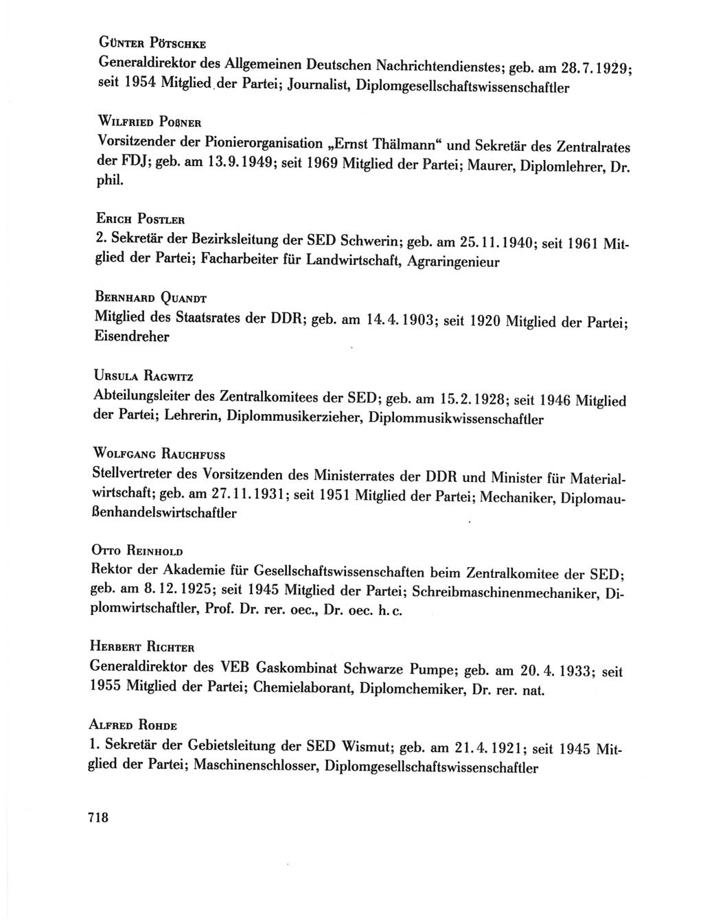 Protokoll der Verhandlungen des Ⅺ. Parteitages der Sozialistischen Einheitspartei Deutschlands (SED) [Deutsche Demokratische Republik (DDR)] 1986, Seite 718