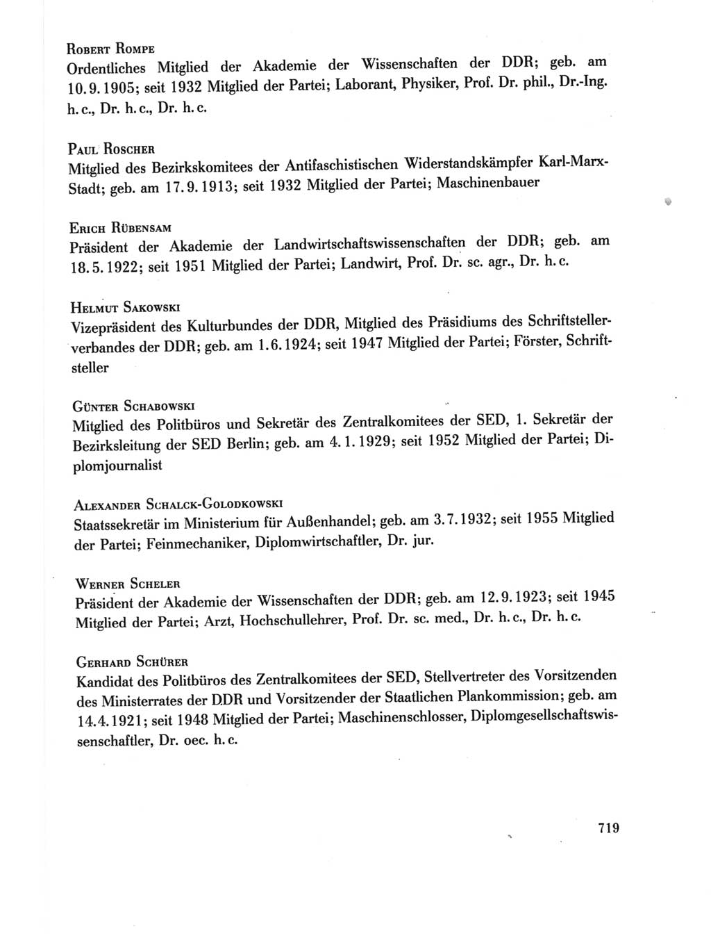 Protokoll der Verhandlungen des Ⅺ. Parteitages der Sozialistischen Einheitspartei Deutschlands (SED) [Deutsche Demokratische Republik (DDR)] 1986, Seite 719