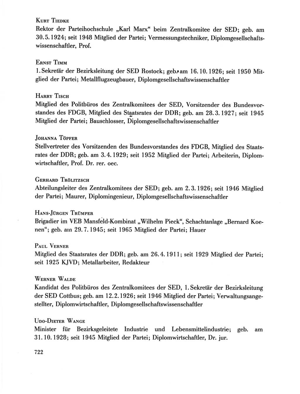Protokoll der Verhandlungen des Ⅺ. Parteitages der Sozialistischen Einheitspartei Deutschlands (SED) [Deutsche Demokratische Republik (DDR)] 1986, Seite 722