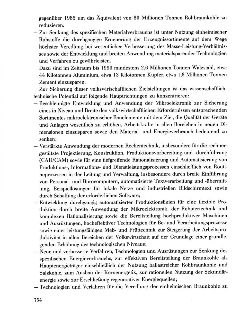 Protokoll der Verhandlungen des Ⅺ. Parteitages der Sozialistischen Einheitspartei Deutschlands (SED) [Deutsche Demokratische Republik (DDR)] 1986, Seite 754