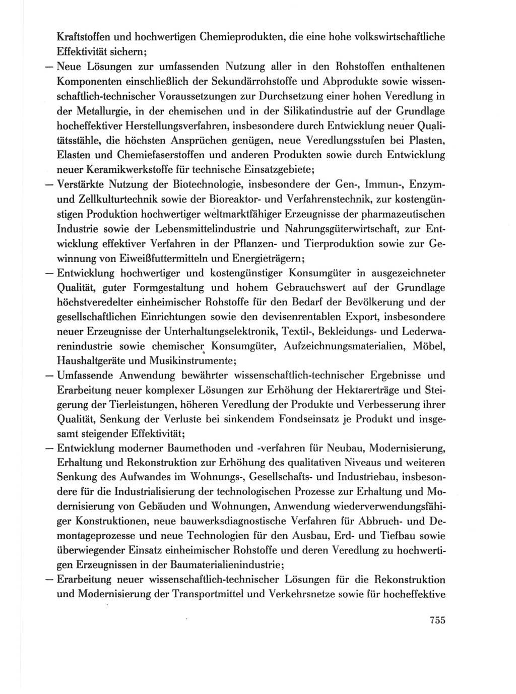 Protokoll der Verhandlungen des Ⅺ. Parteitages der Sozialistischen Einheitspartei Deutschlands (SED) [Deutsche Demokratische Republik (DDR)] 1986, Seite 755