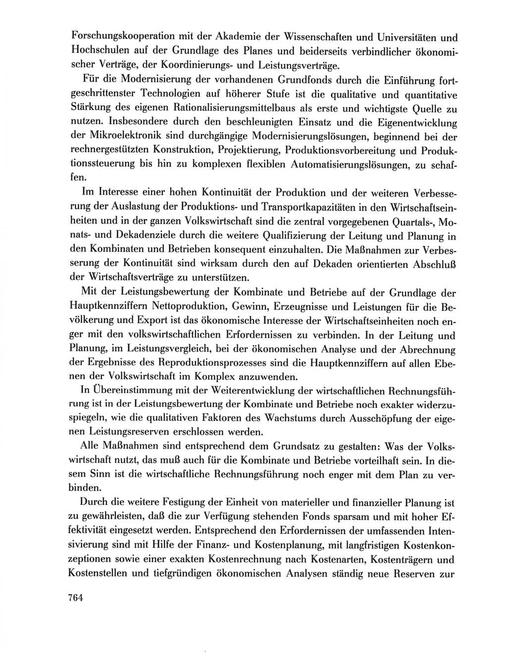 Protokoll der Verhandlungen des Ⅺ. Parteitages der Sozialistischen Einheitspartei Deutschlands (SED) [Deutsche Demokratische Republik (DDR)] 1986, Seite 764