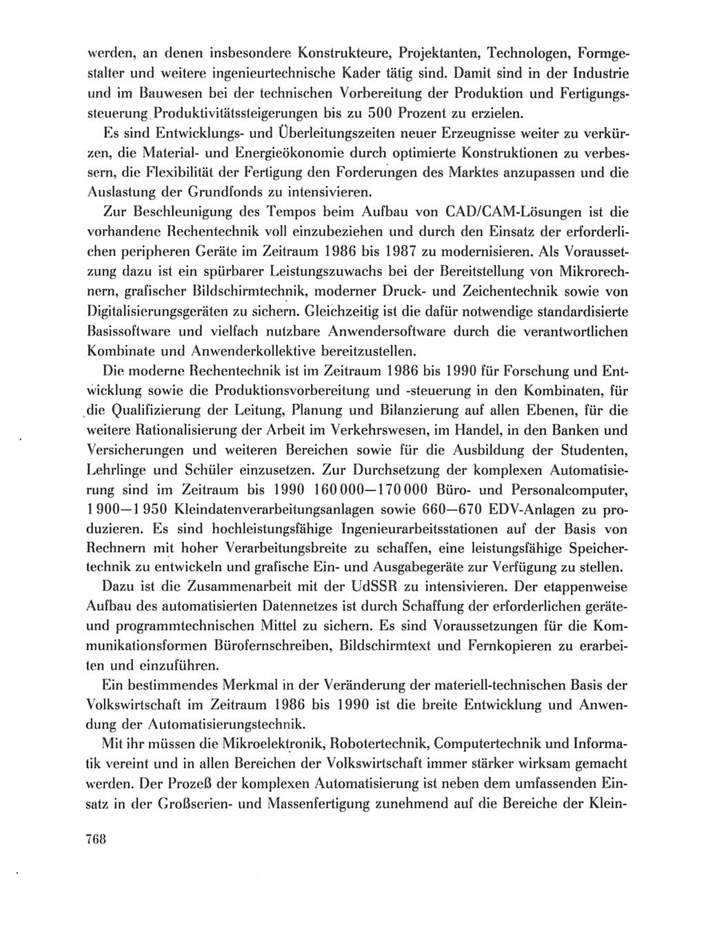 Protokoll der Verhandlungen des Ⅺ. Parteitages der Sozialistischen Einheitspartei Deutschlands (SED) [Deutsche Demokratische Republik (DDR)] 1986, Seite 768