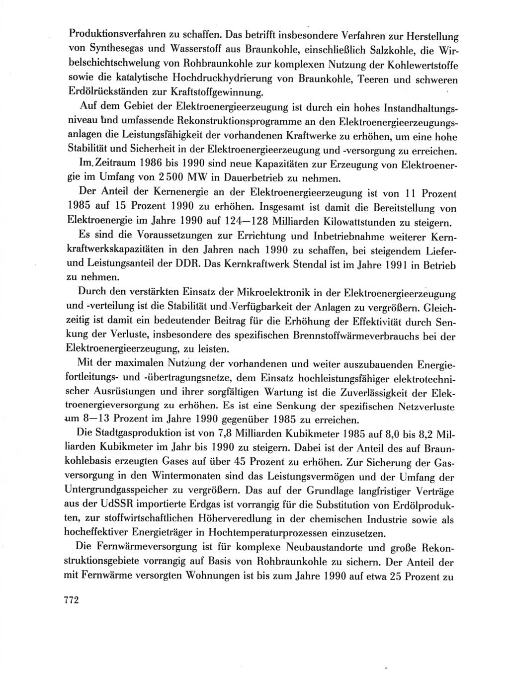 Protokoll der Verhandlungen des Ⅺ. Parteitages der Sozialistischen Einheitspartei Deutschlands (SED) [Deutsche Demokratische Republik (DDR)] 1986, Seite 772