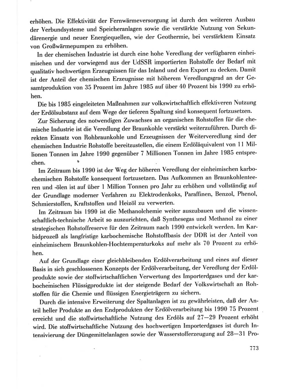 Protokoll der Verhandlungen des Ⅺ. Parteitages der Sozialistischen Einheitspartei Deutschlands (SED) [Deutsche Demokratische Republik (DDR)] 1986, Seite 773