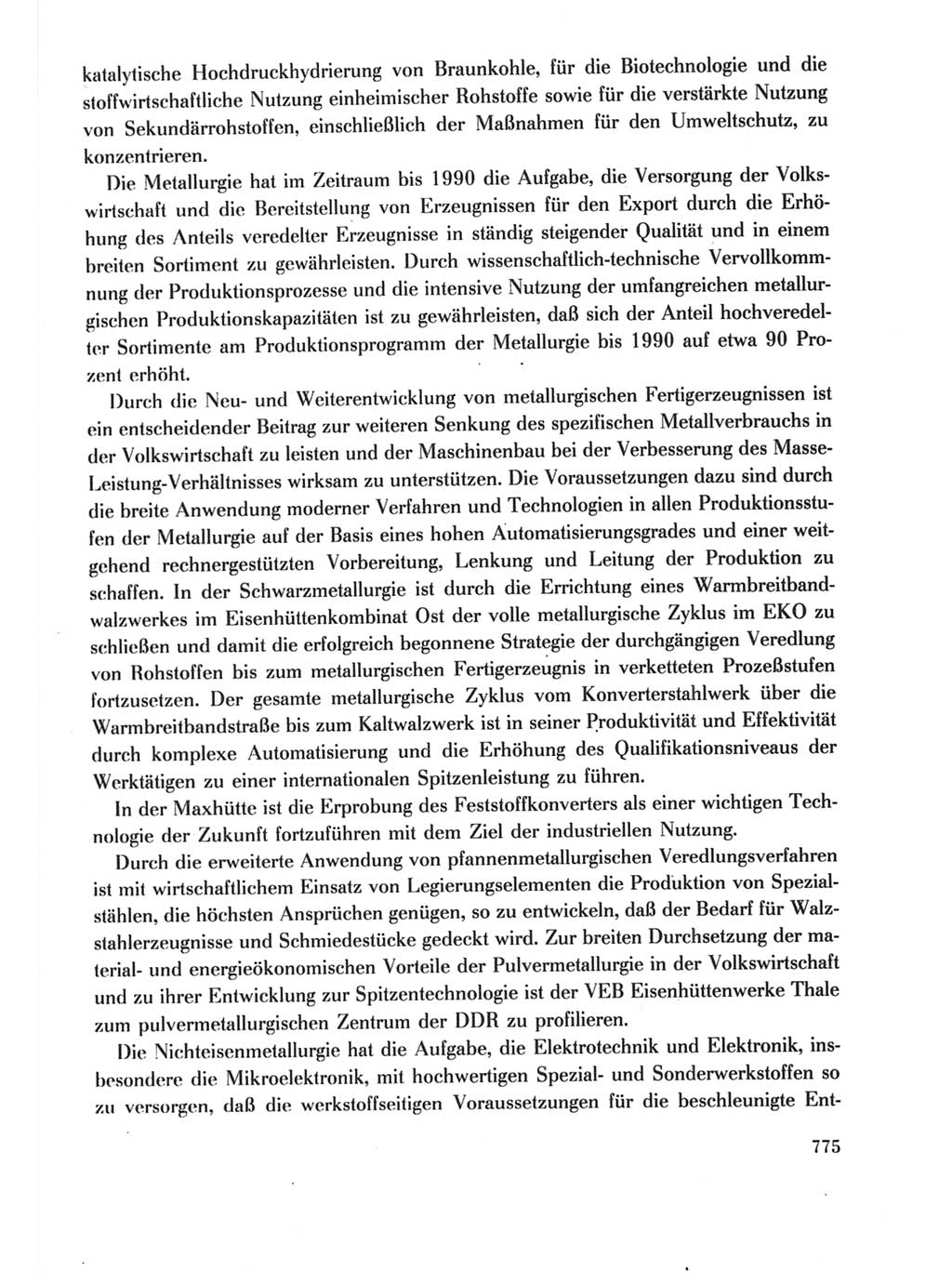 Protokoll der Verhandlungen des Ⅺ. Parteitages der Sozialistischen Einheitspartei Deutschlands (SED) [Deutsche Demokratische Republik (DDR)] 1986, Seite 775