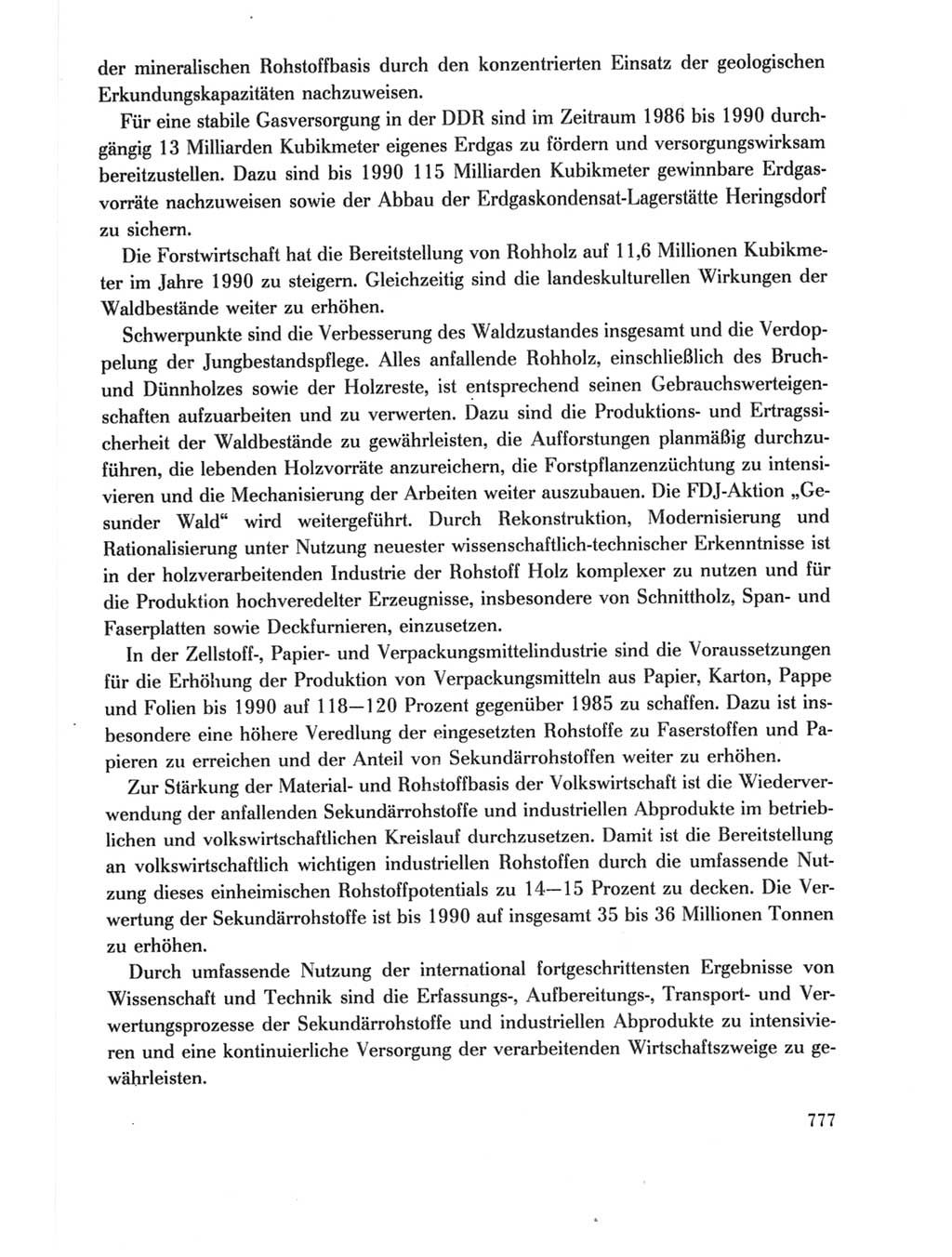 Protokoll der Verhandlungen des Ⅺ. Parteitages der Sozialistischen Einheitspartei Deutschlands (SED) [Deutsche Demokratische Republik (DDR)] 1986, Seite 777