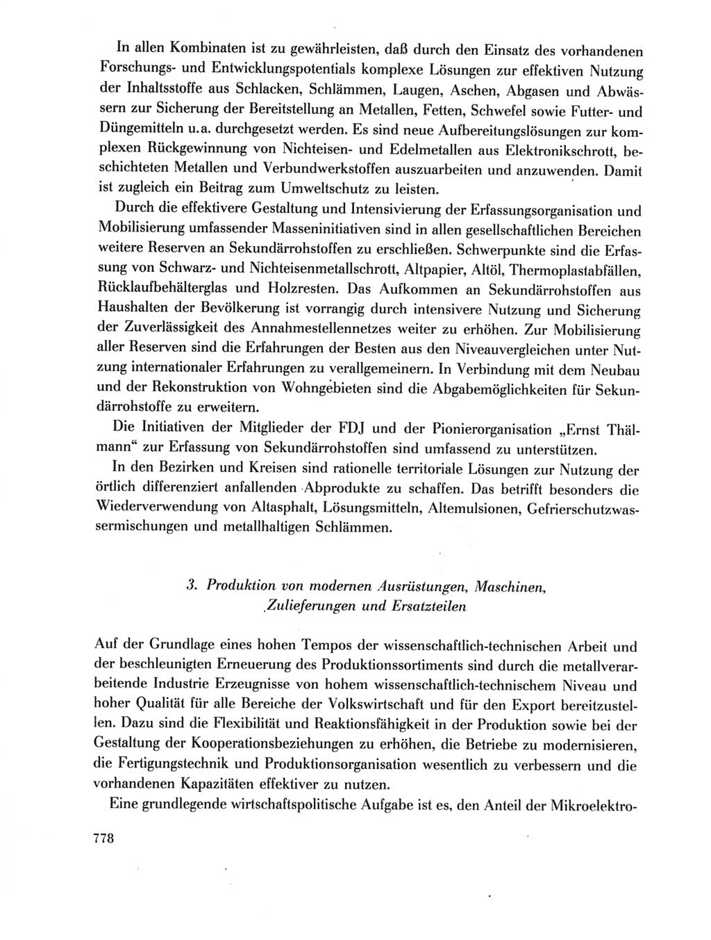 Protokoll der Verhandlungen des Ⅺ. Parteitages der Sozialistischen Einheitspartei Deutschlands (SED) [Deutsche Demokratische Republik (DDR)] 1986, Seite 778